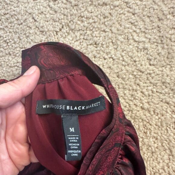 Women's White House Black Market M size red, black, cream & Burgundy sleeveless - Picture 5 of 10